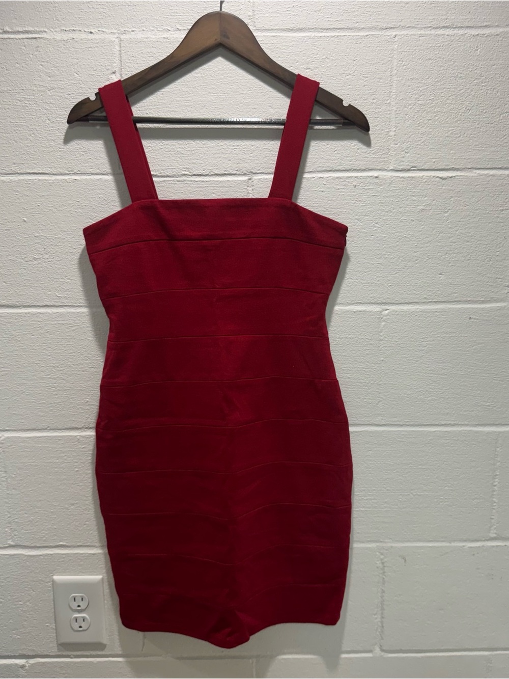 INC International Concepts Red Bandage Bodycon Dress Size 6 Sleeveless